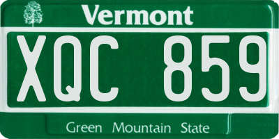 VT license plate XQC859