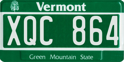 VT license plate XQC864