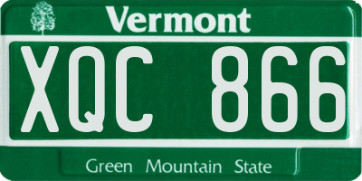 VT license plate XQC866