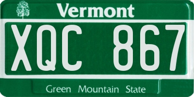 VT license plate XQC867