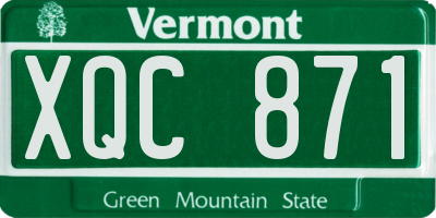 VT license plate XQC871