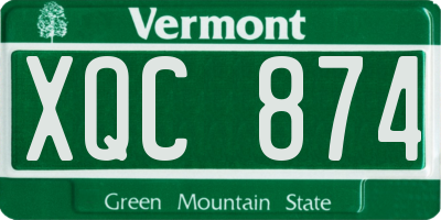 VT license plate XQC874