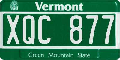 VT license plate XQC877