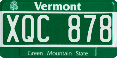 VT license plate XQC878