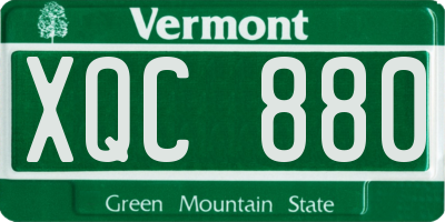 VT license plate XQC880