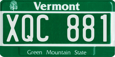 VT license plate XQC881