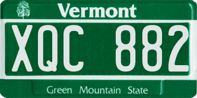 VT license plate XQC882