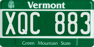 VT license plate XQC883