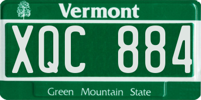 VT license plate XQC884