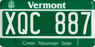 VT license plate XQC887