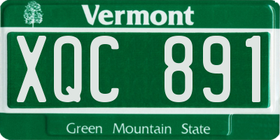 VT license plate XQC891