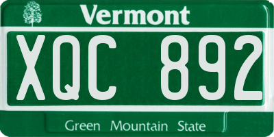 VT license plate XQC892
