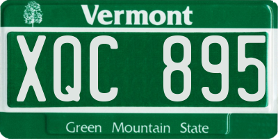 VT license plate XQC895