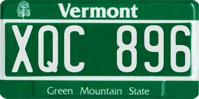 VT license plate XQC896