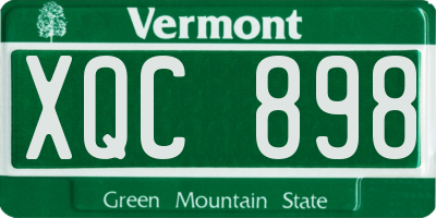 VT license plate XQC898