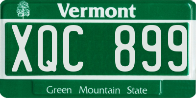 VT license plate XQC899