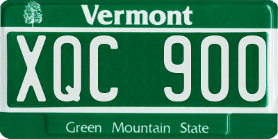 VT license plate XQC900