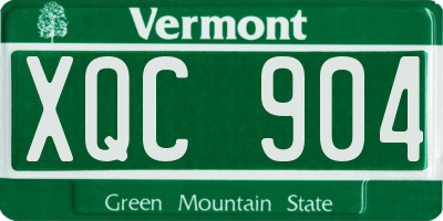 VT license plate XQC904