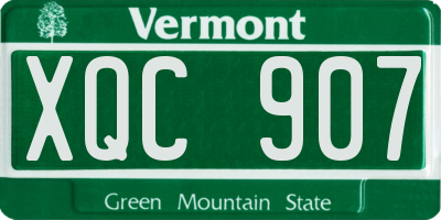 VT license plate XQC907