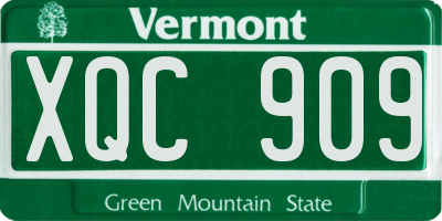 VT license plate XQC909
