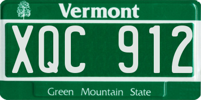 VT license plate XQC912