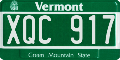 VT license plate XQC917