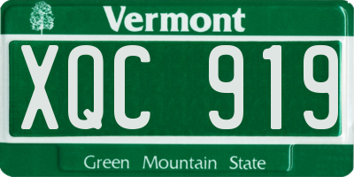 VT license plate XQC919
