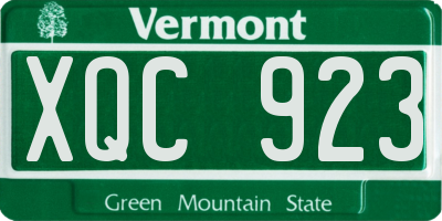 VT license plate XQC923
