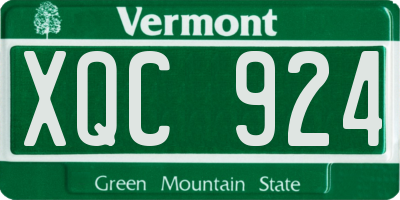 VT license plate XQC924