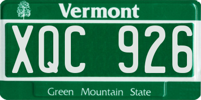 VT license plate XQC926