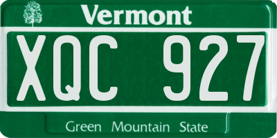 VT license plate XQC927