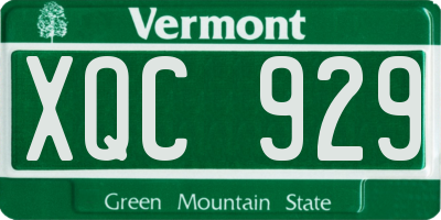 VT license plate XQC929