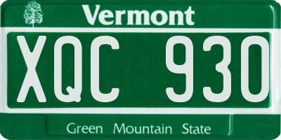 VT license plate XQC930