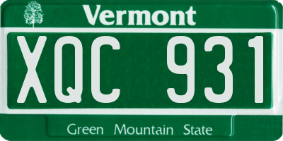 VT license plate XQC931