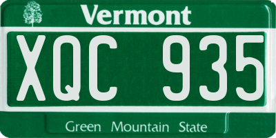 VT license plate XQC935