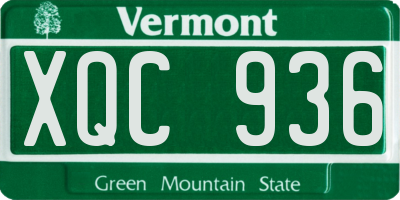 VT license plate XQC936