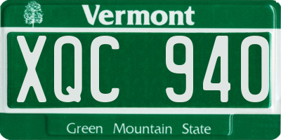VT license plate XQC940