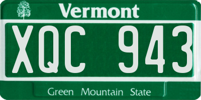 VT license plate XQC943