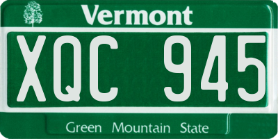 VT license plate XQC945
