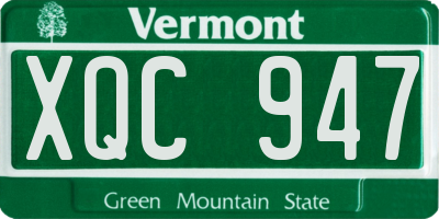 VT license plate XQC947