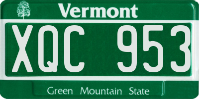 VT license plate XQC953