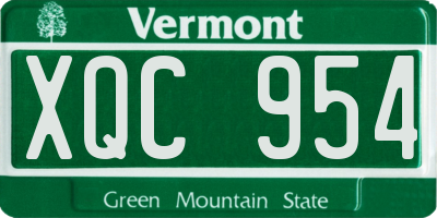 VT license plate XQC954