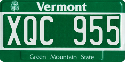 VT license plate XQC955