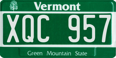 VT license plate XQC957