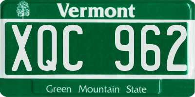 VT license plate XQC962