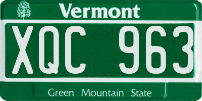 VT license plate XQC963