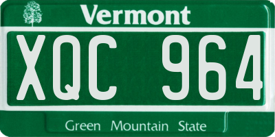 VT license plate XQC964