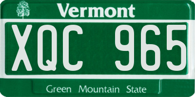 VT license plate XQC965