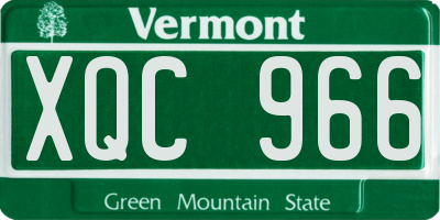 VT license plate XQC966
