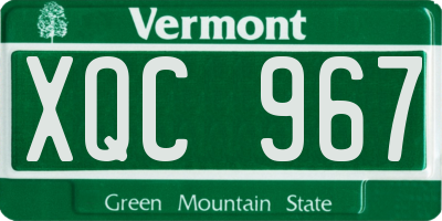 VT license plate XQC967